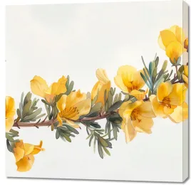 obraz-90x90cm-zolte-kwiaty