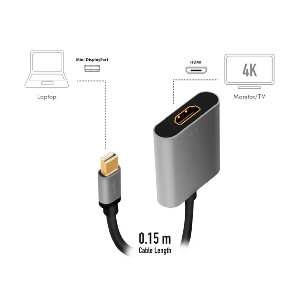adapter-displayport-hdmi-logilink-cda0110-15-cm-waga-z-opakowaniem-0-035-kg