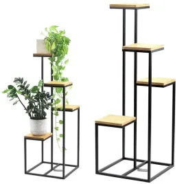 kwietnik-metalowy-na-4-kwiaty-stojacy-wysoki-112cm-drewno-czarny-loft
