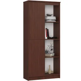 regal-stojacy-80-cm-biurowy-szafka-1-drzwi-8-polek-ksiazki-pojemny-wenge