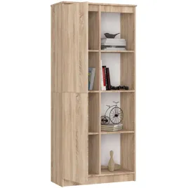 regal-stojacy-80-cm-biurowy-szafka-1-drzwi-8-polek-pojemny-duzy-dab-sonoma