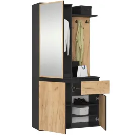 garderoba-szafa-do-przedpokoju-duza-z-lustrem-entro-95-cm-czarna-craft