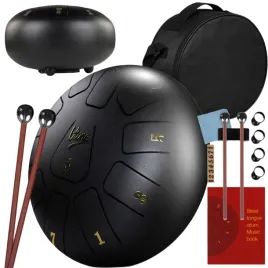 v-tone-vbj-8-11-bk-tongue-drum-handpan-stalowy-8-11-tonow-etui-paleczki