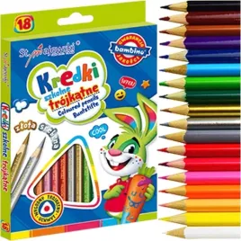 kredki-olowkowe-bambino-szkolne-trojkatne-zlota-srebrna-18-kolorow
