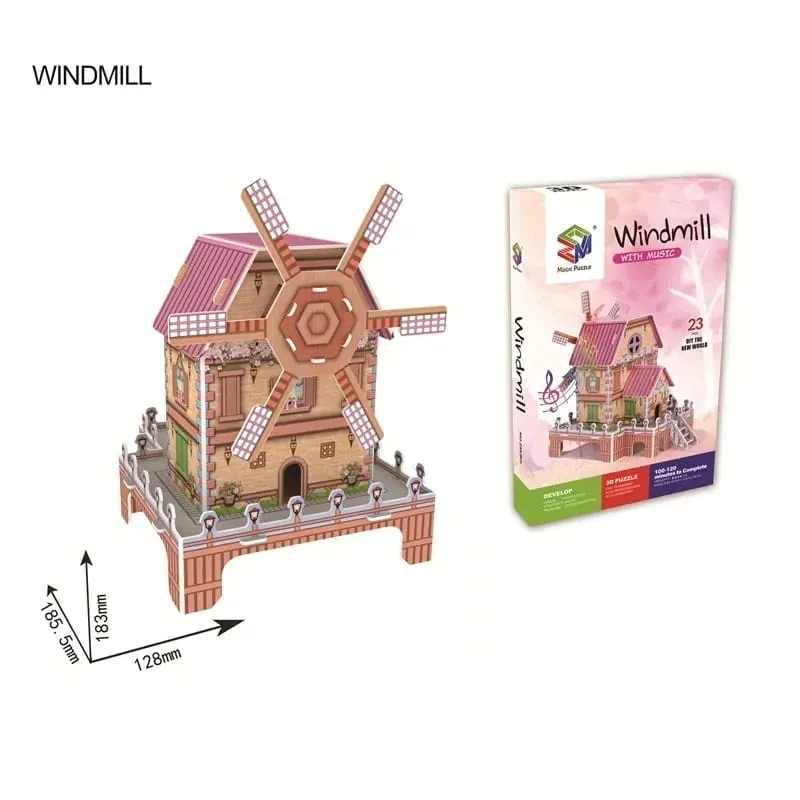 zilipoo-windmill-wiatrak-puzzle-3d-stan-nowy