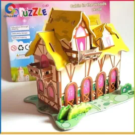 puzzle-3d-domek-w-lesie