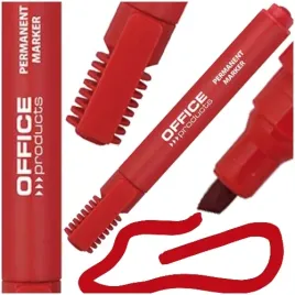 marker-permanentny-office-products-czerwony-pisak-sciety-wodoodporny