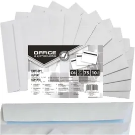 koperta-c6-samoklejaca-office-products-biala-hk-114x162-mm-10-sztuk