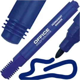 marker-permanentny-office-products-niebieski-pisak-okragly-wodoodporny