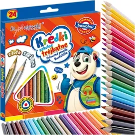 kredki-olowkowe-bambino-szkolne-trojkatne-zlota-srebrna-24-kolory