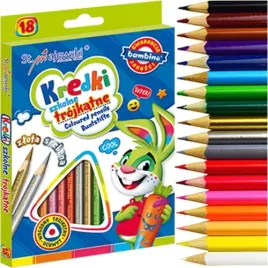 kredki-olowkowe-bambino-szkolne-trojkatne-zlota-srebrna-18-kolorow