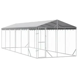 kojec-dla-psa-z-dachem-srebrny-3x9x25-m-stal-galwanizowana