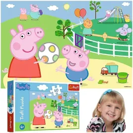 puzzle-swinka-peppa-i-george-zabawy-w-gronie-przyjaciol-60-el-trefl-17356