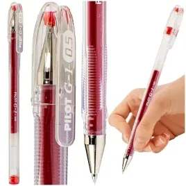 dlugopis-zelowy-z-zatyczka-czerwony-pilot-g-1-plynnie-pisze-025-mm