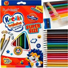 bambino-kredki-olowkowe-trojkatne-ergonomiczne-18-kolorow-gruby-grafit