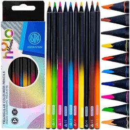kredki-olowkowe-trojkatne-10-kolorow-czarne-drewno-holo-mania-astra-pen