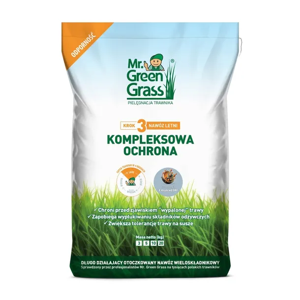 Długo działający nawóz do trawy letni - Mr. Green Grass 20 kg