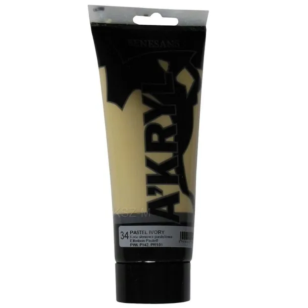 Farba Akrylowa Renesans 200ml 34 Kość Słoniowa