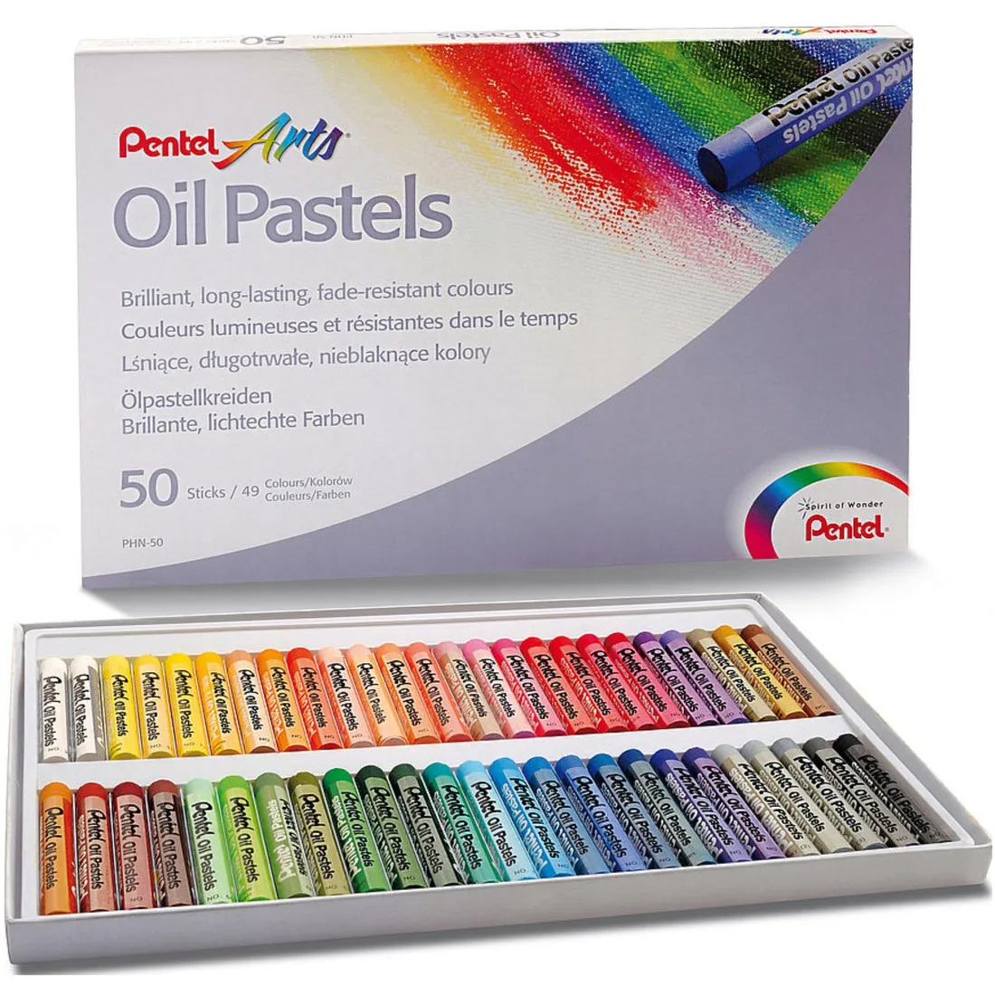 pastele-plejne-pentel-zestaw-50x-stan-nowy
