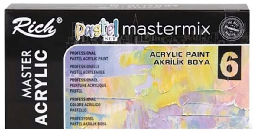 farby-akrylowe-pastelowe-6x60ml-mastermix-rich-stan-nowy