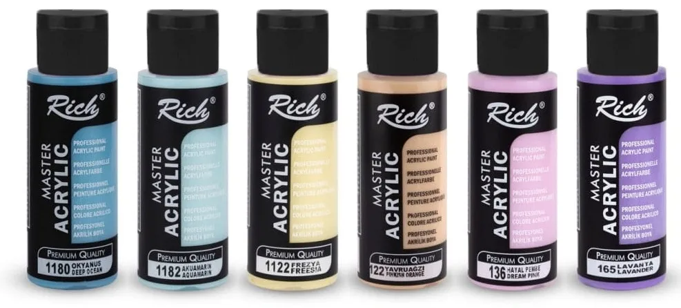 farby-akrylowe-pastelowe-6x60ml-mastermix-rich-stan-nowy