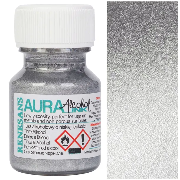 Tusz Alkoholowy Aura Ink Renesans 30 ml Srebrny