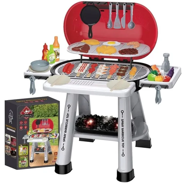 ZESTAW GRILL DLA DZIECKA Z EFEKTEM PARY 68 ELEMENTÓW