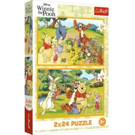 puzzle-2x24-dzien-w-ogrodzie-kubus-puchatek-34436-trefl