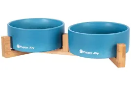 miska-pj080-niebieska-podwojna-ceramiczna-na-stojaku-dla-psa-kota