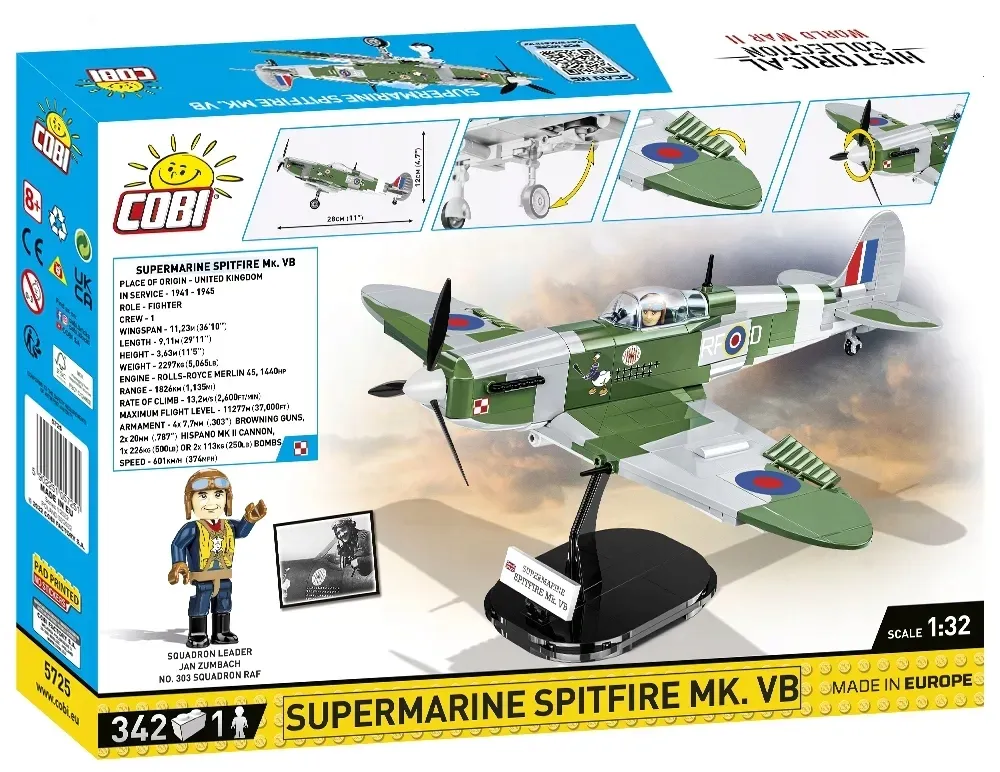 klocki-cobi-samolot-supermarine-spitfire-mk-vb-stan-nowy