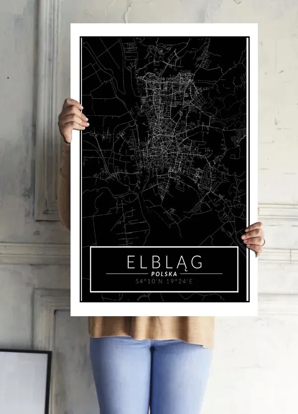 elblag-mapa-dark-plakat-40x60-cm