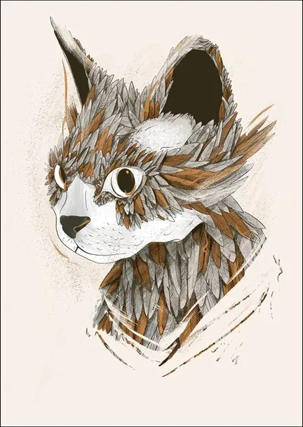 feathered-cat-plakat-594x841-cm