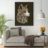 feathered-fox-black-plakat-70x100-cm-stan-nowy