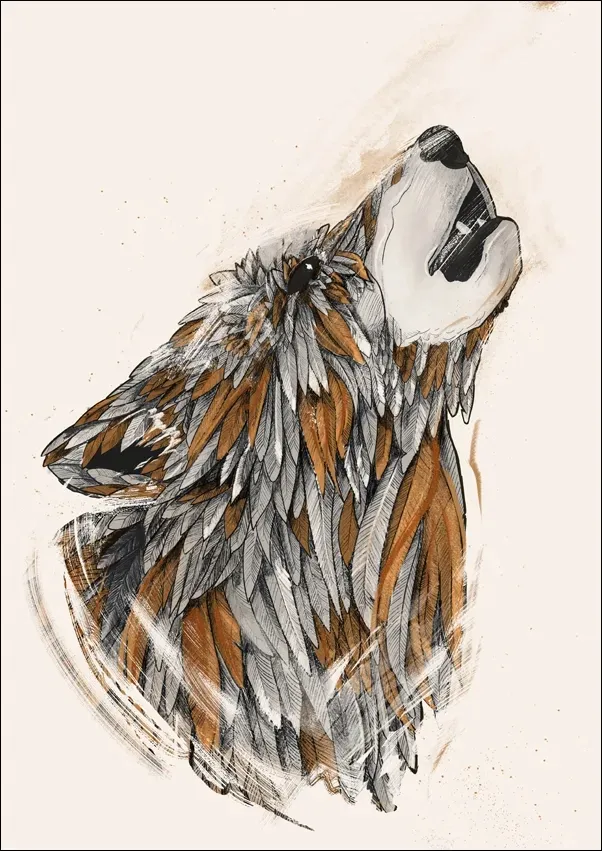 feathered-wolf-2-plakat-40x60-cm