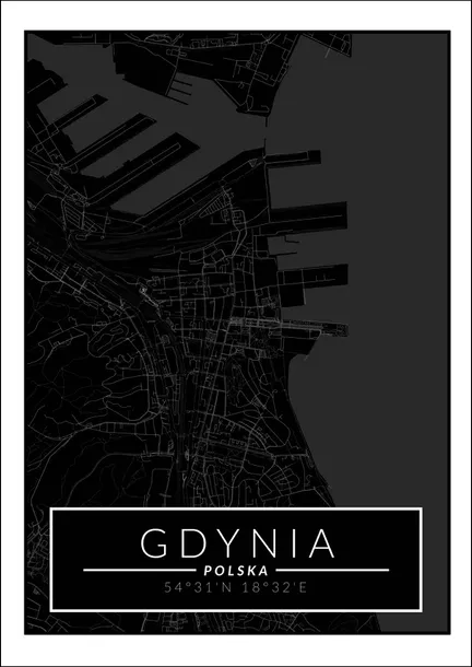 gdynia-mapa-dark-plakat-40x60-cm