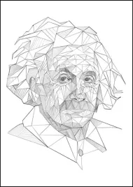 geometryczny-albert-einstein-plakat-40x50-cm