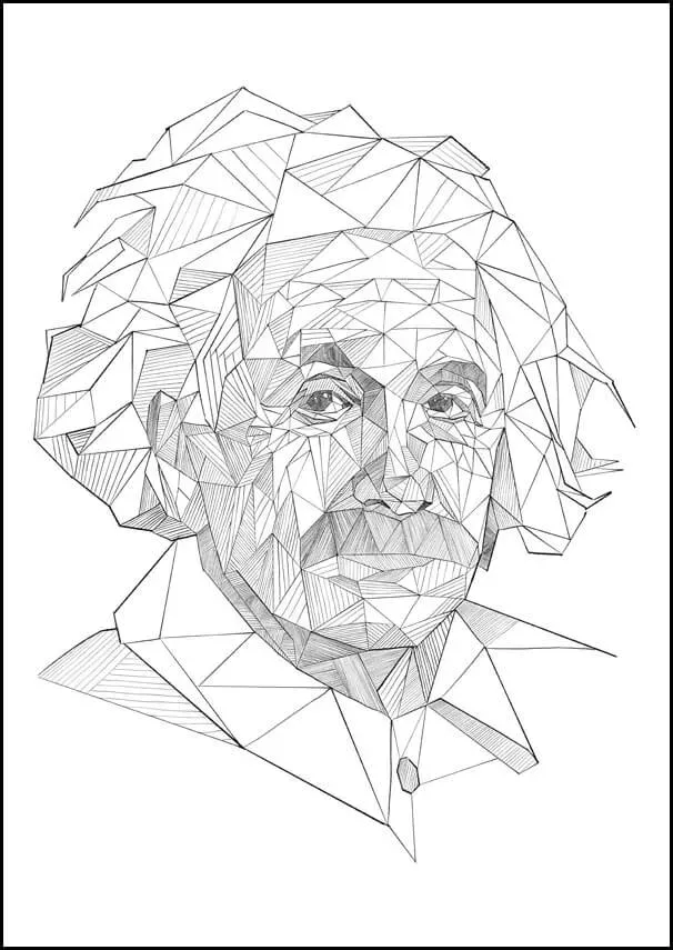geometryczny-albert-einstein-plakat-40x50-cm