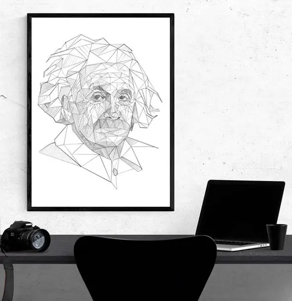 geometryczny-albert-einstein-plakat-61x915-cm-stan-nowy