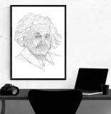 geometryczny-albert-einstein-plakat-61x915-cm-stan-nowy