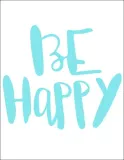 happy-niebieski-plakat-30x40-cm