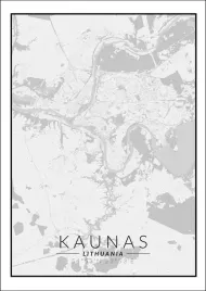 kaunas-mapa-czarno-biala-plakat-50x70-cm