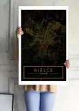 kielce-mapa-zlota-plakat-40x60-cm-stan-nowy