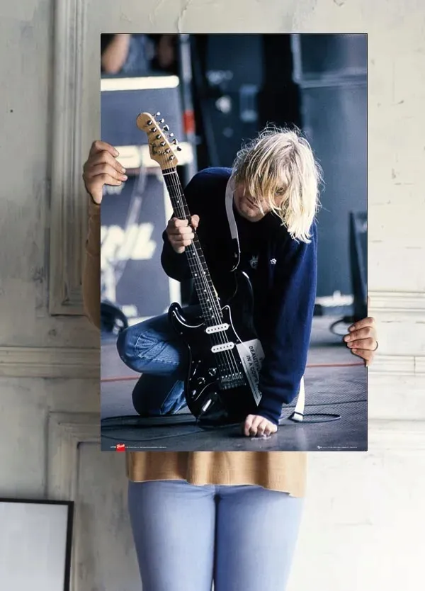 kurt-cobain-gitara-nirvana-plakat-61x915-cm-stan-nowy