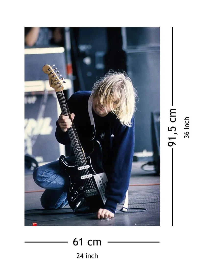 kurt-cobain-gitara-nirvana-plakat-61x915-cm-stan-nowy