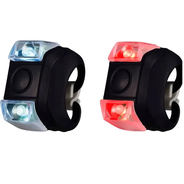 LAMPKI ROWEROWE LAMPKA NA ROWER LED PRZÓD TYŁ 2SZT ZESTAW LAMPEK DO ROWERU