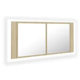 szafka-lazienkowa-z-lustrem-i-led-dab-sonoma-100x12x45-cm
