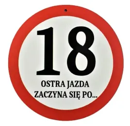 znak-drogowy-ostra-jazda-18-urodziny-zawieszka-gratis