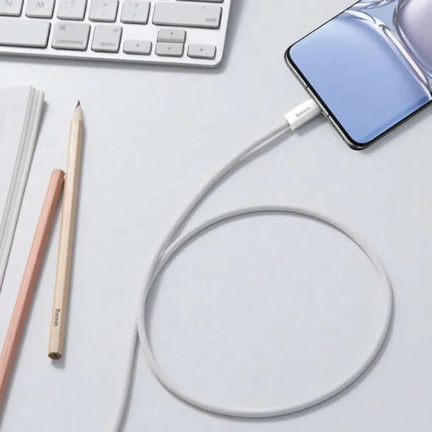 kabel-2m-baseus-dynamic-usb-c-do-usb-c-100w-480-mbps-bialy-waga-z-opakowaniem-0-3-kg-stan-nowy