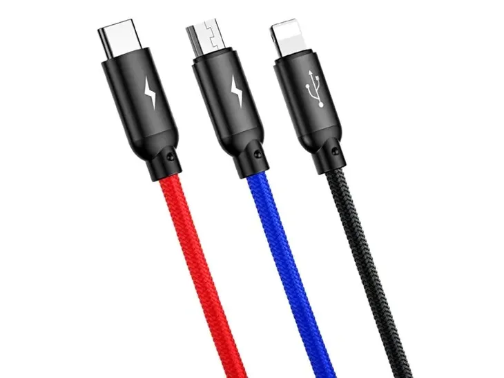 kabel-baseus-3w1-iphone-micro-usb-usb-c-3-5a-three-primary-120cm-waga-z-opakowaniem-0-3-kg-stan-nowy