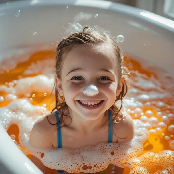 pianka-do-kapieli-dla-dzieci-pomaranczowa-woda-zabawa-dresdner-essenz-rodzaj-proszek